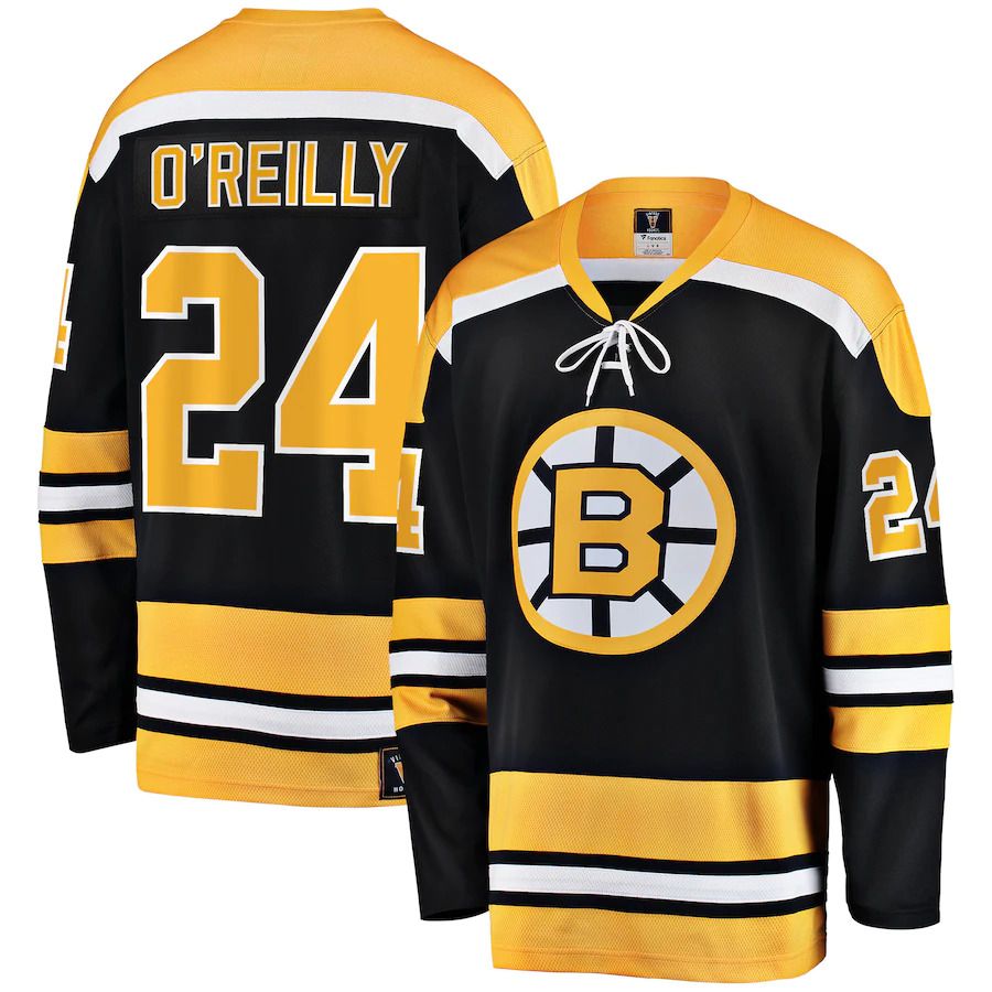 Men Boston Bruins #24 Terry OReilly Fanatics Branded Black Premier Breakaway Retired Player NHL Jersey